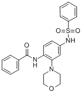 BENZAMIDE, N-[2-(4-MORPHOLINYL)-4-[(PHENYLSULFONYL)AMINO]PHENYL]- Struktur