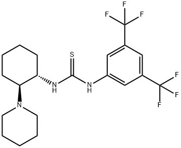 N-[3,5-双(三氟甲基)苯基]-N'-[(1S,2S)-2-(1-哌啶基)环己基]硫脲 结构式