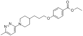 4-[3-[1-(6-メチル-3-ピリダジニル)-4-ピペリジニル]プロポキシ]安息香酸メチル 化学構造式