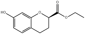 2H-1-BENZOPYRAN-2-CARBOXYLIC ACID, 3,4-DIHYDRO-7-HYDROXY-, ETHYL ESTER Structure