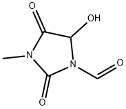 1-Imidazolidinecarboxaldehyde, 5-hydroxy-3-methyl-2,4-dioxo- (9CI) Structure