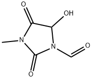 1-Imidazolidinecarboxaldehyde, 5-hydroxy-3-methyl-2,4-dioxo- (9CI),124443-47-6,结构式