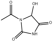 2,4-Imidazolidinedione, 1-acetyl-5-hydroxy- (9CI) Struktur