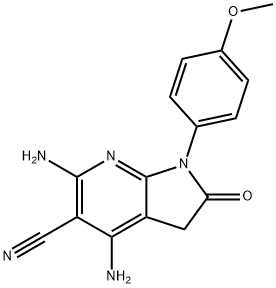 4,6-DIAMINO-1-(4-METHOXY-PHENYL)-2-OXO-2,3-DIHYDRO-1H-PYRROLO[2,3-B]PYRIDINE-5-CARBONITRILE Structure
