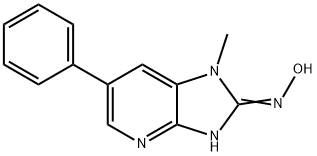 N-ヒドロキシ-1-メチル-6-フェニル-1H-イミダゾ[4,5-b]ピリジン-2-アミン 化学構造式