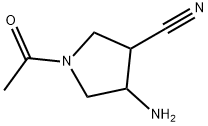 1-acetyl-4-aminopyrrolidine-3-carbonitrile Structure