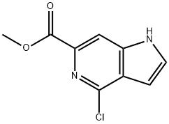 methyl 4-chloro-1H-pyrrolo[3,2-c]pyridine-6-carboxylate Structure
