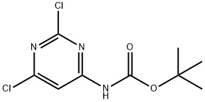 2,6-二氯嘧啶-4-氨基甲酸叔丁酯, 1244949-72-1, 结构式