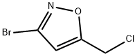 3-溴-5 - (氯甲基)异恶唑, 124498-15-3, 结构式