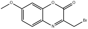 3-ブロモメチル-7-メトキシ-1,4-ベンゾオキサジン-2-オン 化学構造式