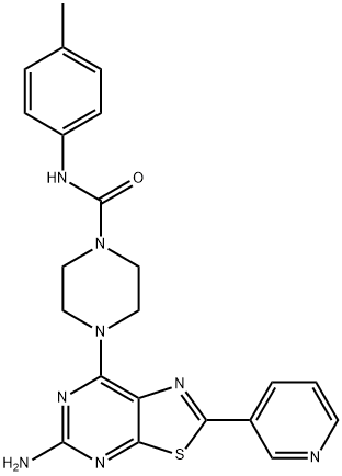 1245319-54-3 4-(5-AMINO-2-PYRIDIN-3-YL-THIAZOLO[5,4-D]PYRIMIDIN-7-YL)-PIPERAZINE-1-CARBOXYLIC ACID P-TOLYLAMIDE