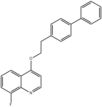 4-(2-(1,1'-Biphenyl)-4-ylethoxy)-8-fluoroquinoline Structure