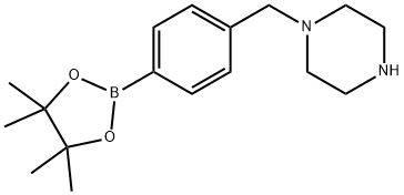 1-(4-(4,4,5,5-Tetramethyl-1,3,2-dioxaborolan-2-yl)benzyl)piperazine, 1245505-23-0, 结构式