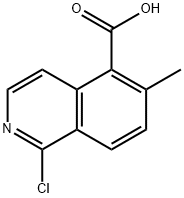 1-CHLORO-6-METHYLISOQUINOLINE-5-CARBOXYLICACID, 1245643-02-0, 结构式