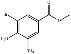 3,4-二氨基-5-溴苯甲酸甲酯,1245643-11-1,结构式