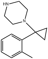 1-(1-邻甲苯基环丙基)哌嗪, 1245645-14-0, 结构式