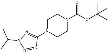 tert-butyl 4-[2-(propan-2-yl)-2H-1,2,3,4-tetrazol-5-yl]piperazine-1-carboxylate Struktur