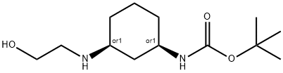 (1S,3R)-3-(2-羟乙基氨基)环己基氨基甲酸叔丁酯, 1245647-72-6, 结构式