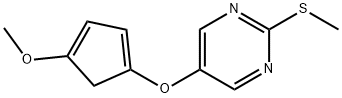 5-[(4-Methoxycyclopenta-1,3-dien-1-yl)oxy]-2-(Methylsulfanyl)pyriMidine 化学構造式