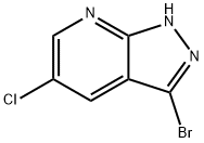 3-BROMO-5-CHLORO-1H-PYRAZOLO[3,4-B]PYRIDINE Struktur