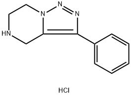 4,5,6,7-四氢-3-苯基-[1,2,3]三唑并(1,5-A)吡嗪盐酸盐, 1245782-72-2, 结构式