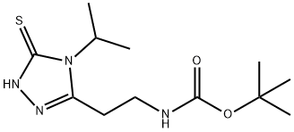 tert-butyl 2-(4-isopropyl-5-thioxo-4,5-dihydro-1H-1,2,4-triazol-3-yl)ethylcarbamate Structure