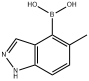 5-甲基-1H-吲唑-4-硼酸, 1245816-10-7, 结构式