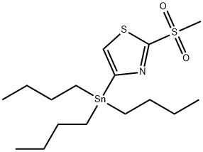 2-(methylsulfonyl)-4-(tributylstannyl)thiazole Structure