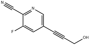 3-Fluoro-5-(3-hydroxyprop-1-yn-1-yl)-picolinonitrile Struktur