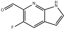 5-フルオロ-1H-ピロロ[2,3-B]ピリジン-6-カルブアルデヒド 化学構造式