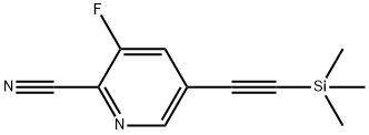 3-Fluoro-5-((trimethylsilyl)ethynyl)-picolinonitrile, 1246088-63-0, 结构式