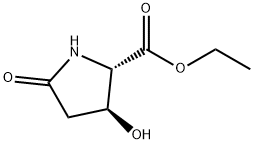 L-Proline, 3-hydroxy-5-oxo-, ethyl ester, trans- (9CI) Struktur