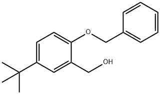BenzeneMethanol, 5-(1,1-diMethylethyl)-2-(phenylMethoxy)- Structure