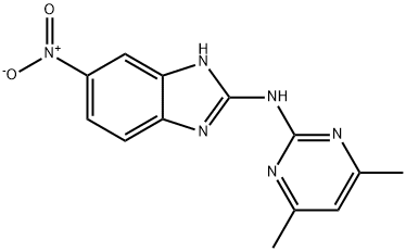 1H-Benzimidazol-2-amine, N-(4,6-dimethyl-2-pyrimidinyl)-5-nitro- Struktur