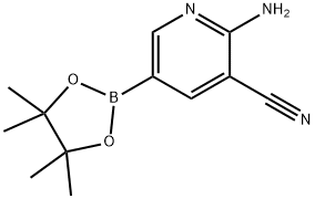 2-Amino-3-cyanopyridine-5-boronic Acid Pinacol Ester Structure