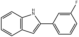 2-(3-フルオロフェニル)-1H-インドール 化学構造式