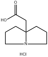 7a-(カルボキシメチル)ヘキサヒドロ-1H-ピロリザイン-4-イウム=クロリド 化学構造式