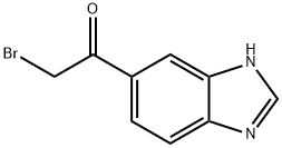 1-(3H-Benzoimidazol-5-yl)-2-bromoethanone 化学構造式