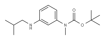 3-(异丁氨基)苯基(甲基)氨基甲酸叔丁酯,1246644-45-0,结构式
