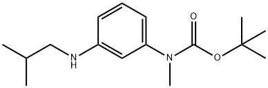 3-(异丁氨基)苯基(甲基)氨基甲酸叔丁酯,1246644-45-0,结构式