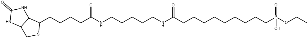 10-Ethoxyphosphinyl-N-biotinamidopentyldecanamide Structure