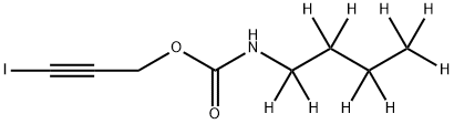 N-ブチルカルバミン酸3-ヨード-2-プロピニル-D9 化学構造式