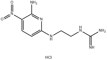 N-[2-[(6-Amino-5-nitro-2-pyridinyl)amino]ethyl]guanidine Hydrochloride Struktur