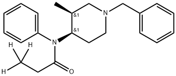 rac-cis-1-Benzyl-2-methyl-4-(N-propananilido)piperidine-d3 Structure