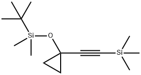 1-(tert-Butyldimethylsilyloxy)-1-(2’-trimethylsilyl)ethynyl-cyclopropane Structure