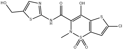 N-Des(2-pyridinyl)-N-(5-hydroxymethyl-2-thiazolyl) Lornoxicam 化学構造式