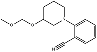 rac-1-[2-(Cyano)phenyl]-3-O-methoxymethyl-3-piperidinol Structure