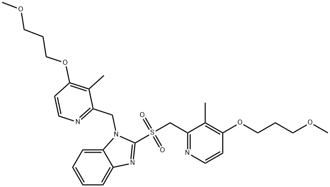 N-[[4-(3-Methoxypropoxy)-3-methyl-2-pyridinyl]methyl] Rabeprazole Sulfone
 Structure