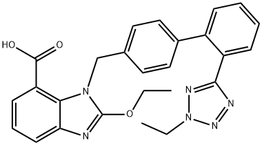 坎地沙坦N2-乙基杂质 结构式