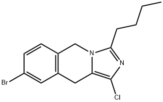 8-Bromo-3-butyl-1-chloro-5,10-dihydro-imidazo[1,5-b]isoquinoline Structure